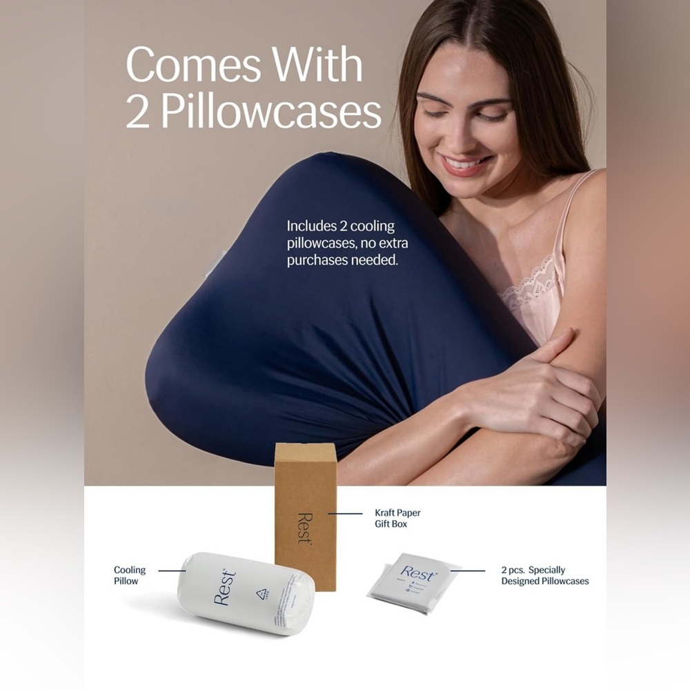 REST® Evercool Cooling Pillow, Instant Cool-to-Touch Shell Fabric‼️LAST ONE LEFT - Picture 5 of 6